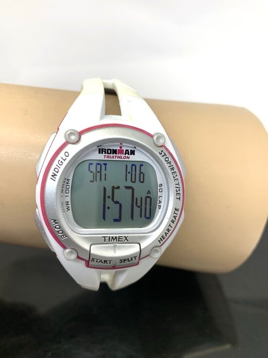 Timex Women\'s Watch T5K443 Ironman Triathlon Quartz Digital White Resin 36mm main image 4